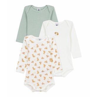Petit Bateau Petit Bateau A0EEH set van 3 body's leopard Petit Bateau Petit Bateau A0EEH set van 3 body's leopard
