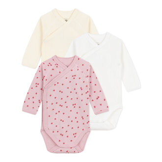 Petit Bateau Petit Bateau A0DZP set van 3 omslagbody's apple Petit Bateau Petit Bateau A0DZP set van 3 omslagbody's apple