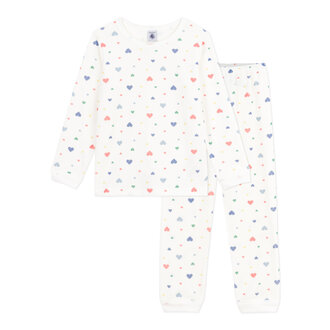 Petit Bateau Petit Bateau A0DRV pyjama hearts velour Petit Bateau Petit Bateau A0DRV pyjama hearts velour