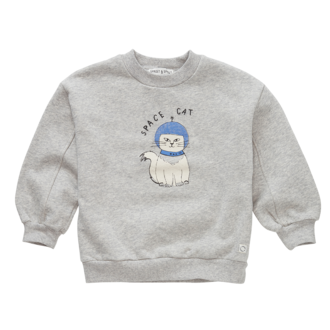 Sproet & Sprout Sproet & Sprout Sweatshirt space cat  Grey melee