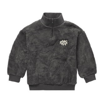 Sproet & Sprout Sproet & Sprout Teddy anorak sweatshirt Washed black