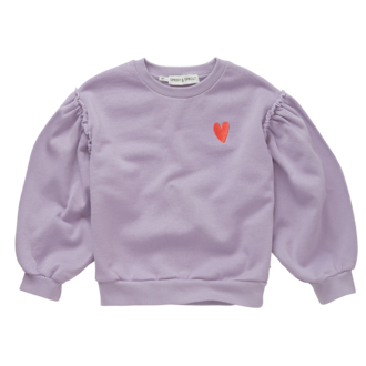 Sproet & Sprout Sproet & Sprout Sweatshirt puff sleeves heart Lavender