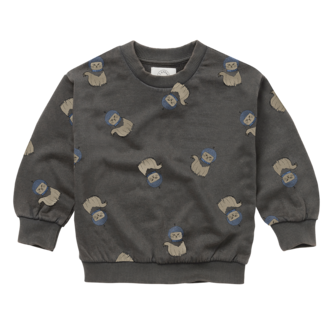 Sproet & Sprout Sproet & Sprout Sweatshirt space cat print Washed black
