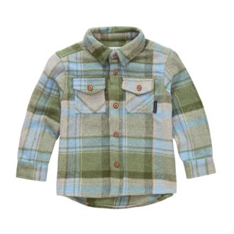 Sproet & Sprout Sproet & Sprout Boys check shirt Shady green