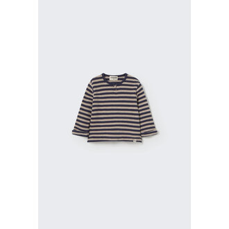Cozmo Cozmo Soft stripes knit baby sweater navy Cozmo Cozmo Soft stripes knit baby sweater navy
