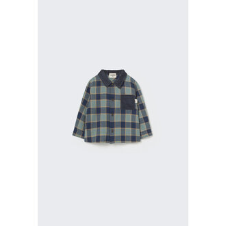 Cozmo Cozmo Check flannel baby shirt artic blue Cozmo Cozmo Check flannel baby shirt artic blue