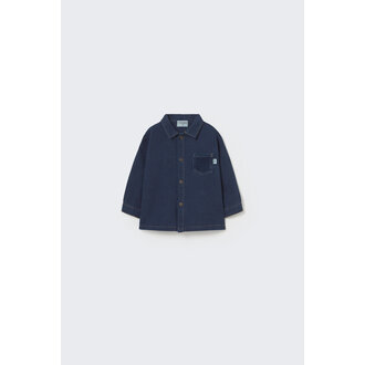 Cozmo Cozmo Dobby denim baby shirt denim Cozmo Cozmo Dobby denim baby shirt denim