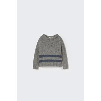Cozmo Cozmo Tweed tricot baby sweater grey blue Cozmo Cozmo Tweed tricot baby sweater grey blue