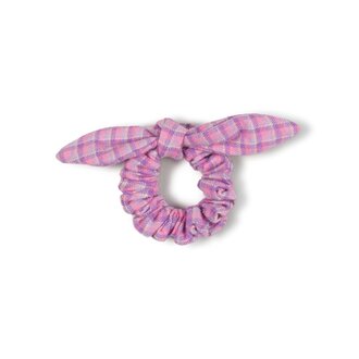 Nixnut Nixnut Bow Scrunchie Lila Checkered Nixnut Nixnut Bow Scrunchie Lila Checkered