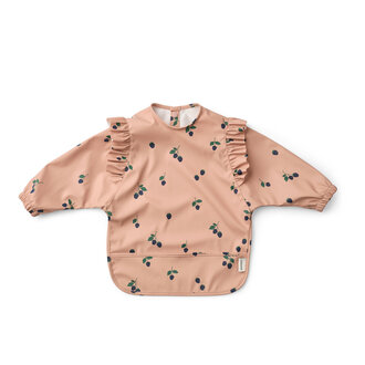 Liewood Liewood Merle Ruffle Cape Bib Berry / Pale Tuscany