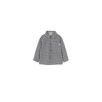 Cozmo Cozmo Gingham flannel baby shirt stone Cozmo Cozmo Gingham flannel baby shirt stone
