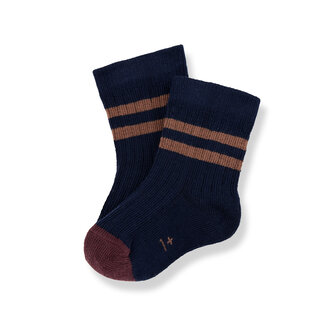 1 + in the family 1 + in the family SOREN ribbed plain socks dark-blue