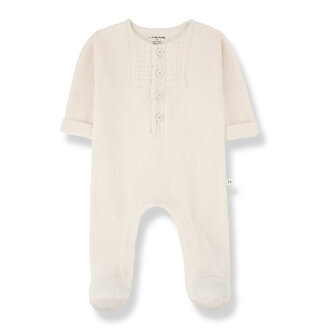 1 + in the family 1 + in the family GAEL jumpsuit w/feet ecru 1 + in the family 1 + in the family GAEL jumpsuit w/feet ecru