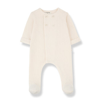 1 + in the family 1 + in the family BAPTISTE jumpsuit w/feet ecru 1 + in the family 1 + in the family BAPTISTE jumpsuit w/feet ecru