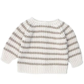 li & me li & me PHILIPPE Striped pearl knit sw/jack cream-toasted li & me li & me PHILIPPE Striped pearl knit sw/jack cream-toasted