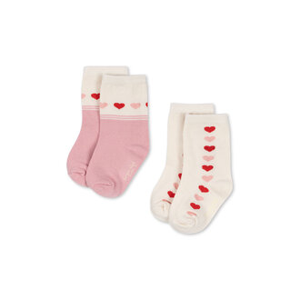 Konges Slojd Konges Slojd 2 pack jaquard socks heart