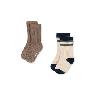 Konges Slojd Konges Slojd 2 pack rib socks navy stripe