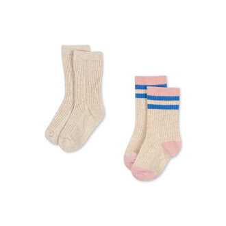 Konges Slojd Konges Slojd 2 pack rib socks lolly stripe