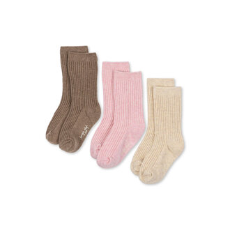 Konges Slojd Konges Slojd 3 pack rib socks rose mix