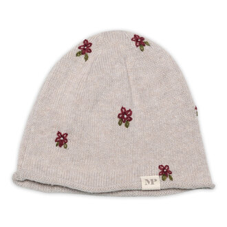 mp Denmark mp Denmark Helsinki floral beanie (97560) beige melange (108)