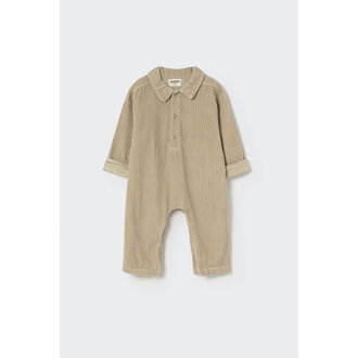 Cozmo Cozmo Wide corduroy baby jumpsuit stone Cozmo Cozmo Wide corduroy baby jumpsuit stone