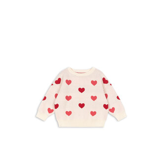 Konges Slojd Konges Slojd lapis sweater coeur coloré duo pink