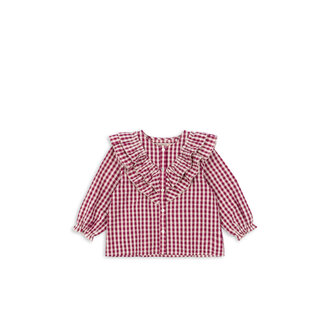 Konges Slojd Konges Slojd kim blouse sangria/butter check Konges Slojd Konges Slojd kim blouse sangria/butter check