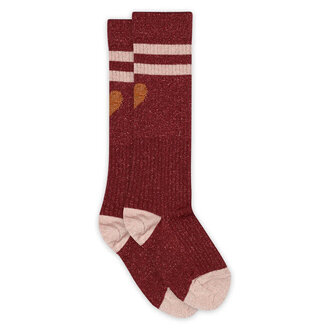 mp Denmark mp Denmark Elga glitter knee socks (89020) wine red (1451)