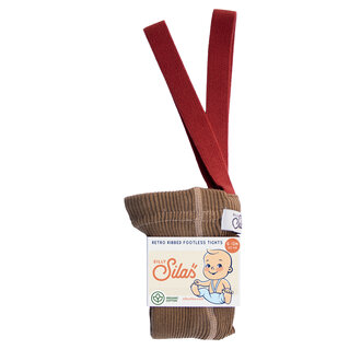 Silly Silas Silly Silas FOOTLESS cotton tights acorn brown x maple leaf