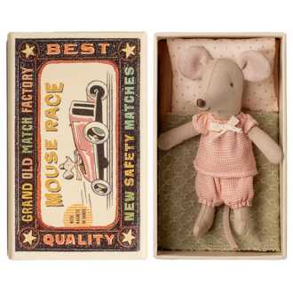 Maileg Maileg Little sister mouse in matchbox