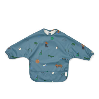 Liewood Liewood Merle Printed Cape Bib Fun / Beach blue