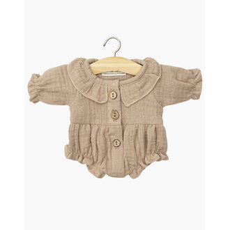 Minikane Minikane Léonore romper mocha cotton gauze
