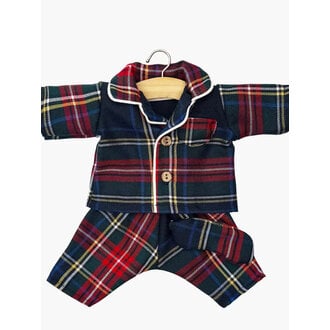 Minikane Minikane Eden navy tartan pyjamas and sleep mask