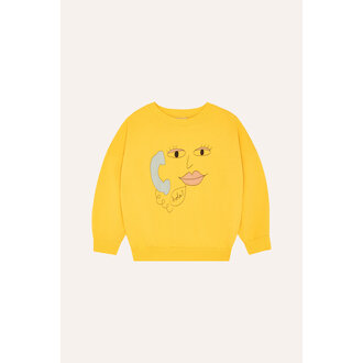 The Campamento The Campamento Face on the Phone Sweatshirt yellow