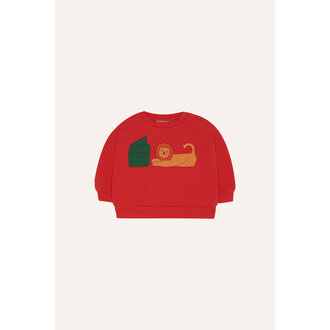 The Campamento The Campamento Reading Lion Baby Sweatshirt red