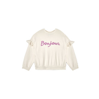 Mipounet Mipounet Bonjour Sweatshirt ecru