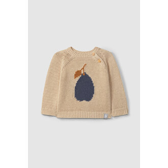 Snug Snug Jacquard round neckline jumper Indigo