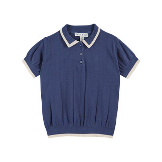 Emile et Ida Emile Et Ida polo pointelle marine