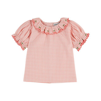 Emile et Ida Emile Et Ida blouse vichy col brode vivi