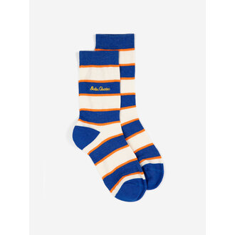 Bobo Choses Bobo Choses Striped long socks blue