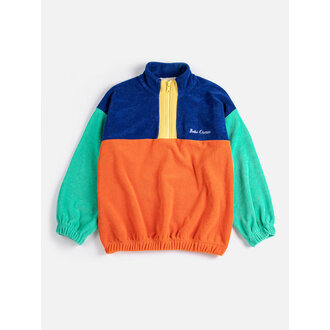 Bobo Choses Bobo Choses Color block zipped sweatshirt multicolor