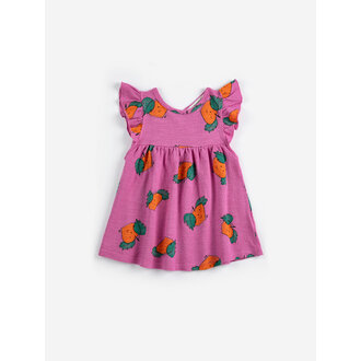 Bobo Choses Bobo Choses Tangerine all over ruffled dress