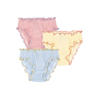 Petit Bateau Petit Bateau A0F8J set van 3 slips met sierrandje