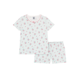 Petit Bateau Petit Bateau A0F6L  pyjama bloemenprint pink/green