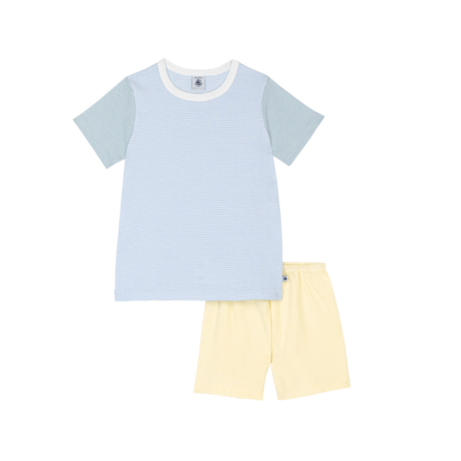 Petit Bateau jongens pyjama met lange mouwen, Croco/Marshmallow, 10 Jaar Petit Bateau jongens pyjama met lange mouwen, Croco/Marshmallow, 10 Jaar