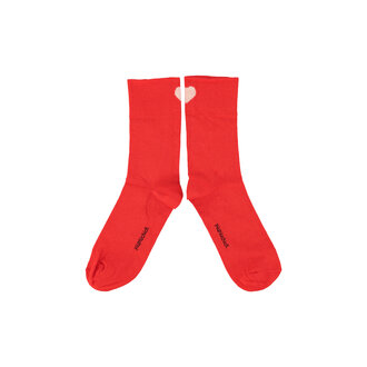 Piupiuchick Piupiuchick socks red ecru heart