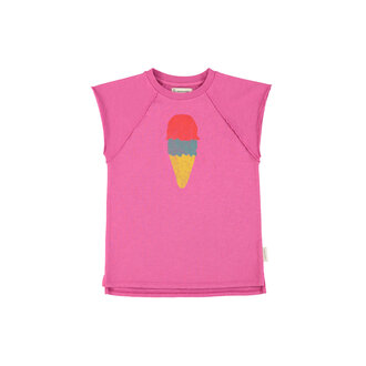 Piupiuchick Piupiuchick t-shirt dress fuchsia ice cream