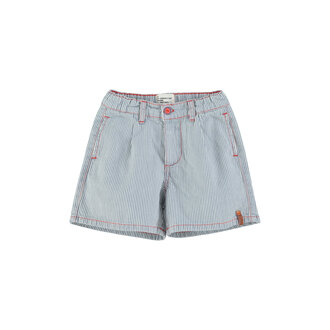 Piupiuchick Piupiuchick boy shorts ecru indigo stripes