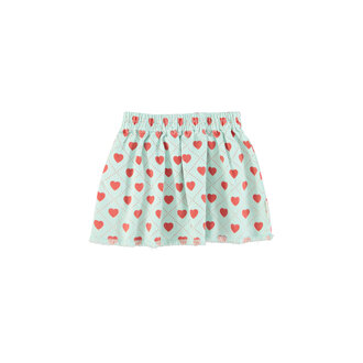 Piupiuchick Piupiuchick short skirt light blue red hearts