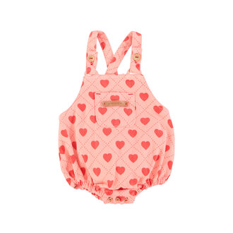 Piupiuchick Piupiuchick baby romper pink red hearts